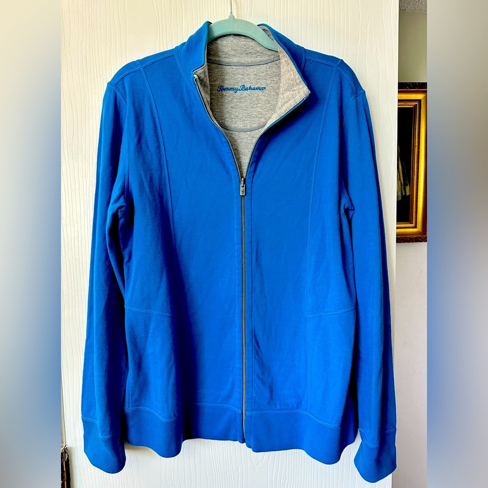 Tommy Bahama full zip jacket in vivid blue size medium